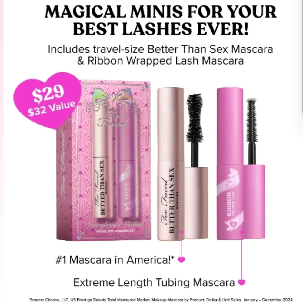 TOO FACED Storybook Lashes Travel Size Mascara Set